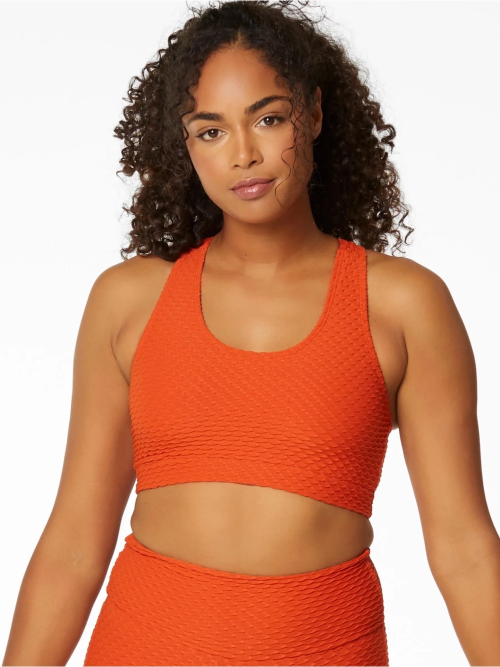 Booty by Brabants Croco Skin Scoop Top - PAPRIKA